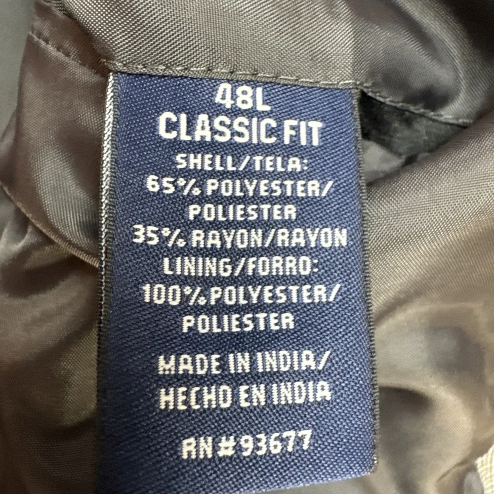 Stafford Blazer Sport Coat Sz 48L Classic Fit Check Gray Jacket Sport Coat